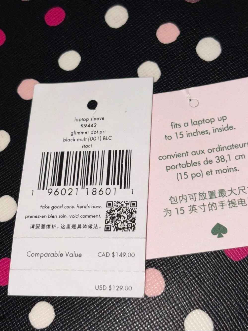 Kate Spade Staci Leather Glimmer Dot 15
